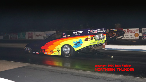 (near lane) Jim Chase - 'Hot Pursuit' vs (far lane) Ken Singleton - 'High Risk'